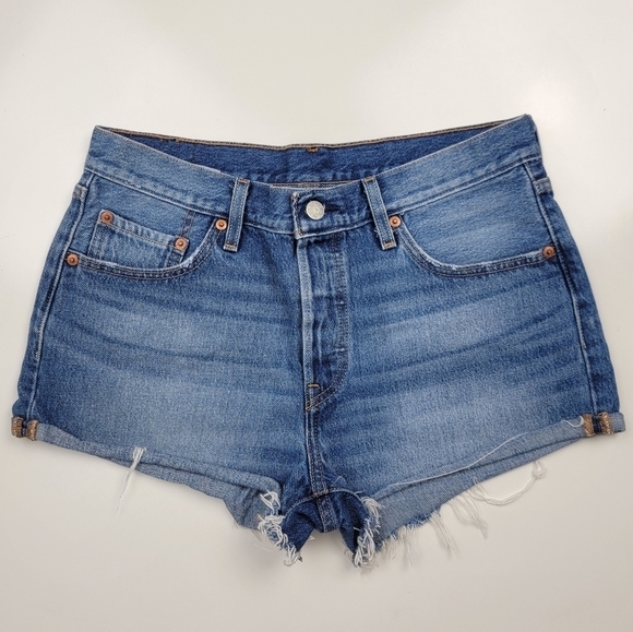 Levi's 501 Denim Cutoff Shorts 29 - Picture 4 of 7